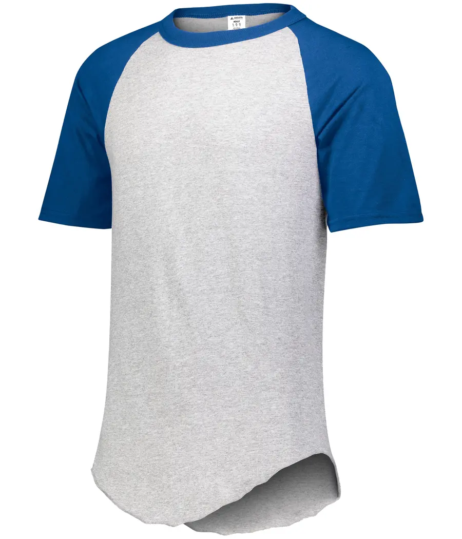 Augusta Youth Baseball Short Sleeve Tee 2.0 in Athletic Heather/Royal