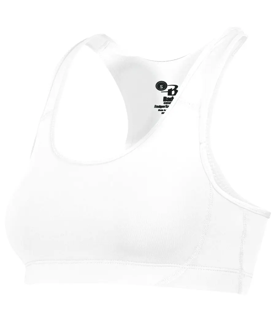 Badger Sport Ladies B-Sport BRA in White
