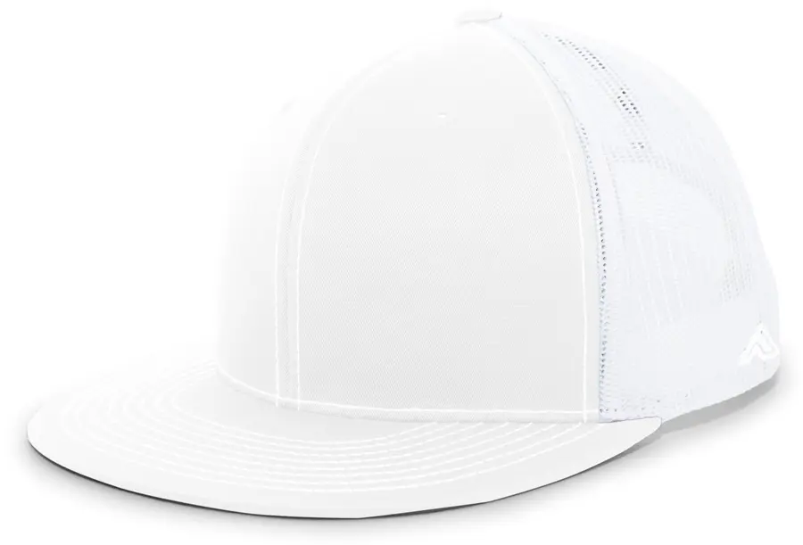 Pacific Headwear D-Series Trucker Snapback Cap in White