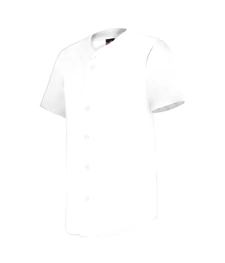 Alleson Athletic Youth Full-Button Lightweight Baseball Jersey in White