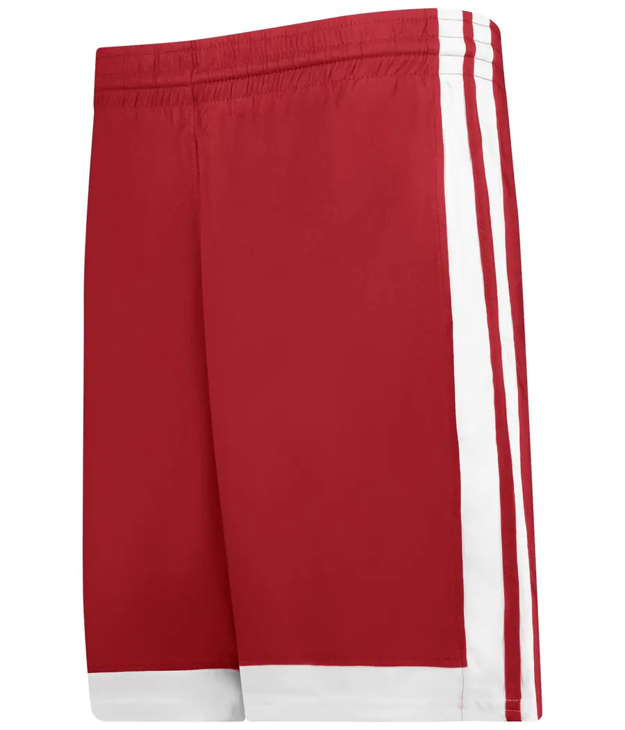Alleson Athletic Single-PLY Basketball Shorts in Red/White