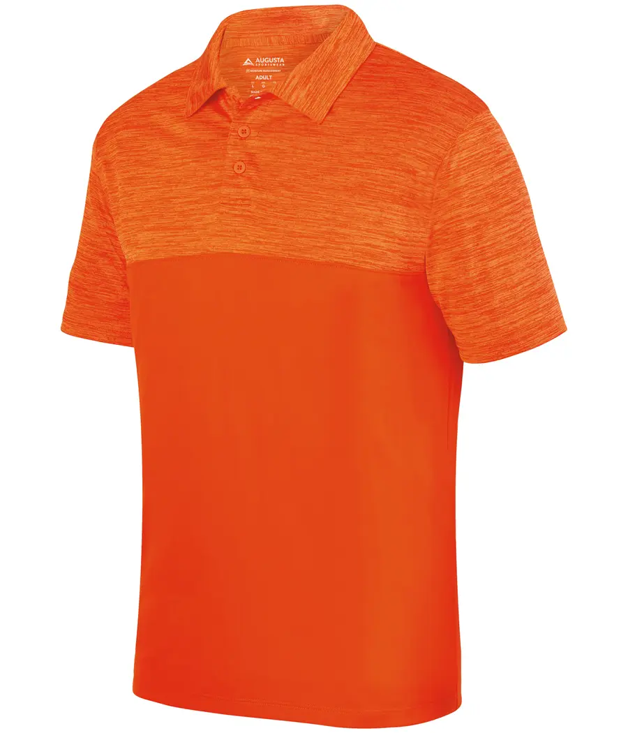 Augusta Shadow Tonal Heather Polo in Orange