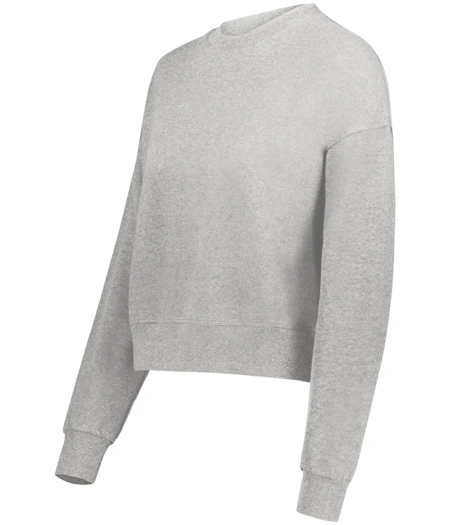 Augusta Ladies Slouchy Crew in Charcoal Heather