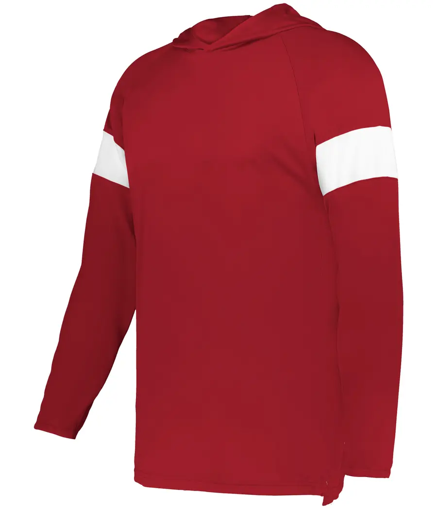 Alleson Athletic Contender Long Sleeve Hoodie in Red/White