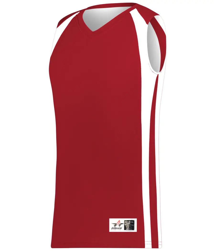 Alleson Athletic Ladies Double-PLY Reversible Basketball Jersey in Red/White
