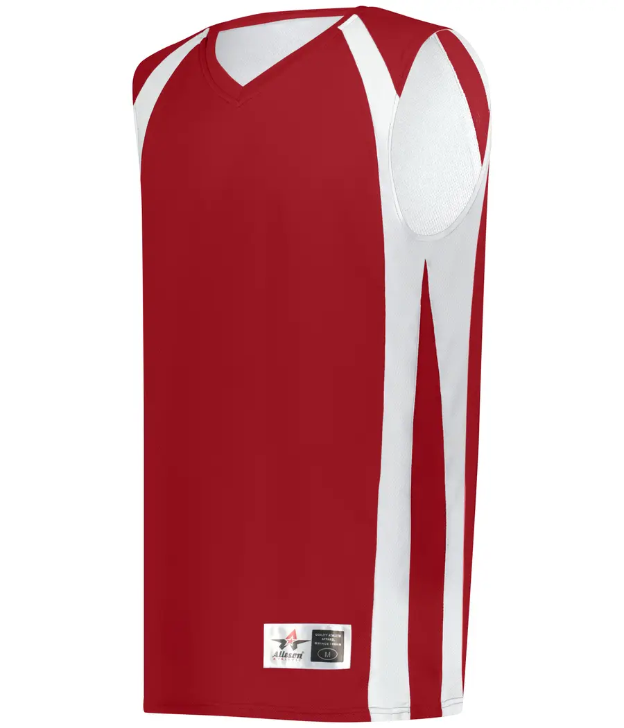Alleson Athletic Double-PLY Reversible Basketball Jersey in Red/White