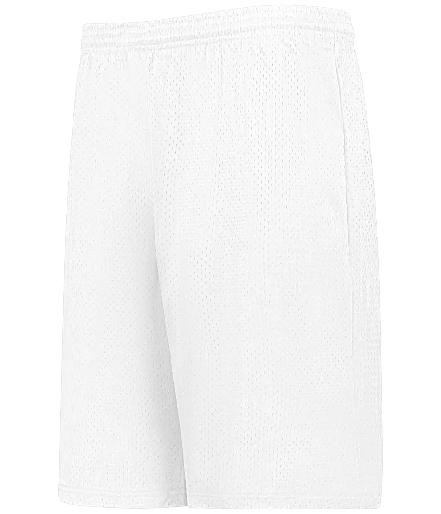 Alleson Athletic Mesh Tech Basketball Shorts in White