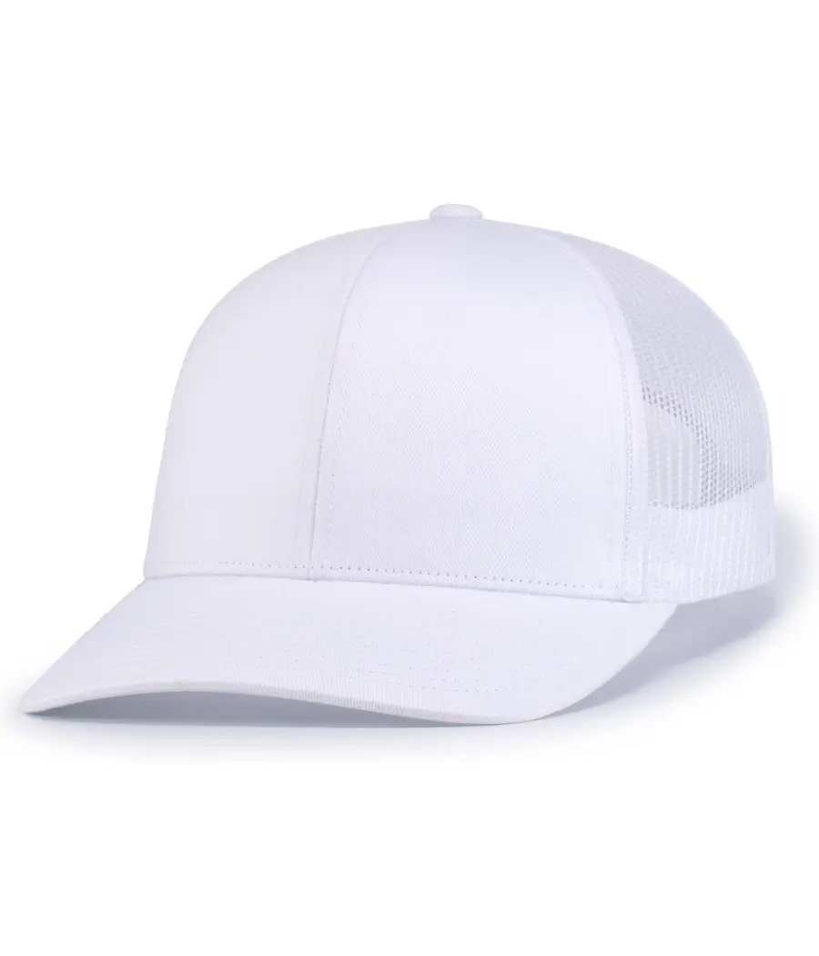 Augusta 6-Panel Trucker Snapback CAP in White