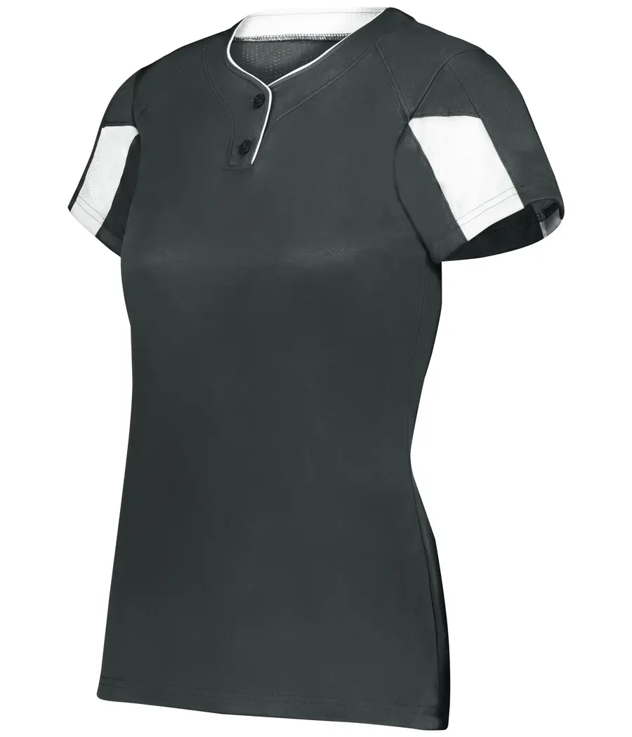 Alleson Athletic Ladies Striker Jersey in Graphite/White