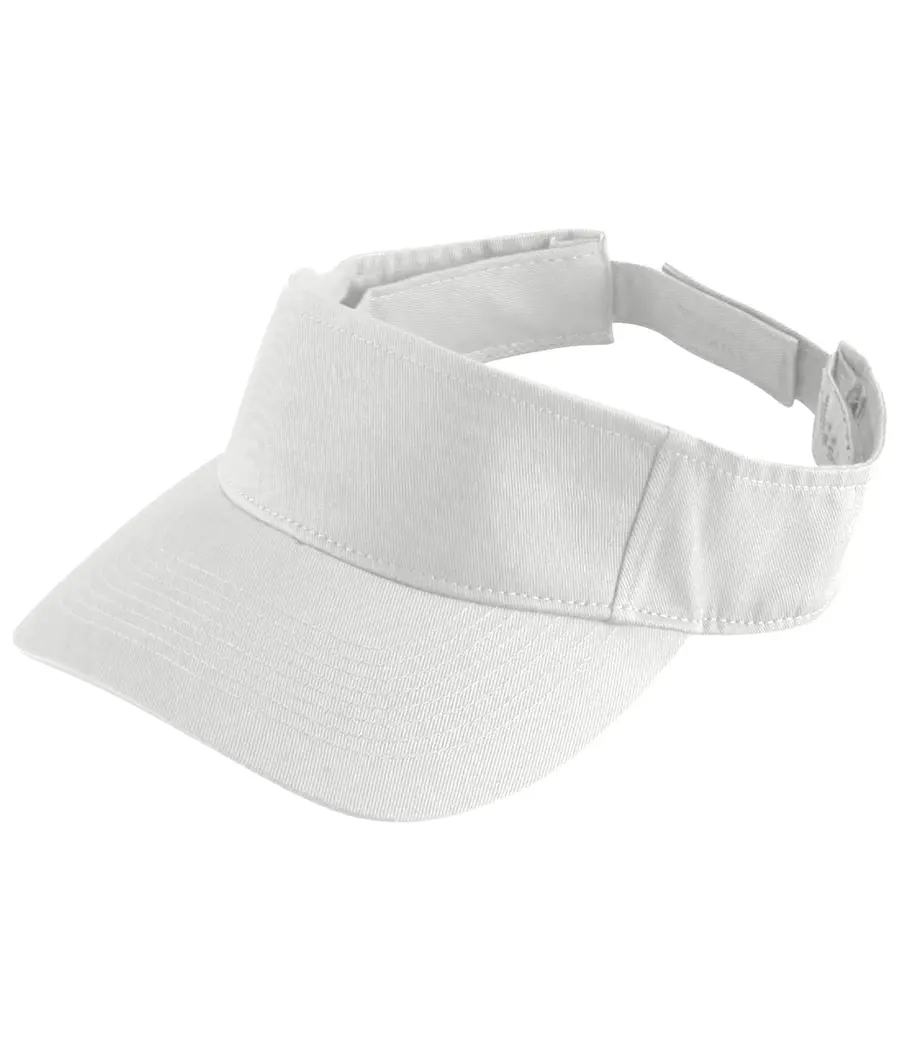 Augusta Sport Twill Visor in White