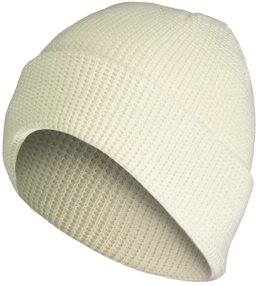 Pacific Headwear Waffle Knit Cuff Beanie in Cream
