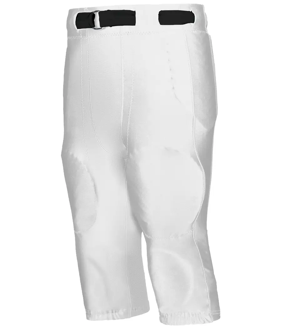 Alleson Athletic No Fly Football Pant With Slotted Waist in White