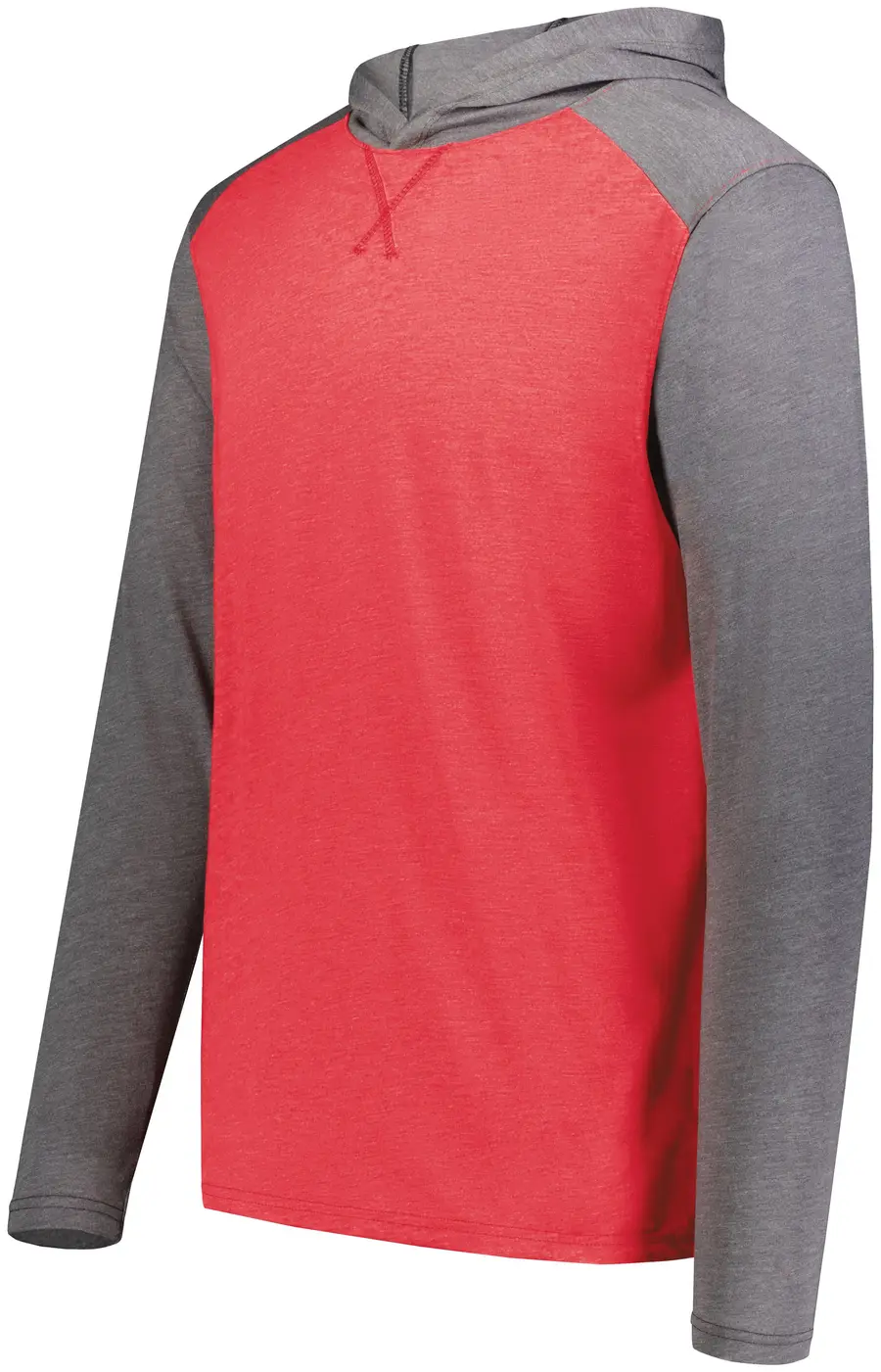 Augusta Gameday Vintage Hoodie in Scarlet Heather/Carbon Heather