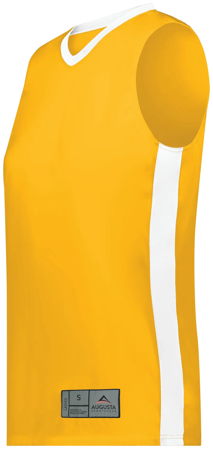 Augusta Ladies Match-Up Basketball Jersey in Gold/White