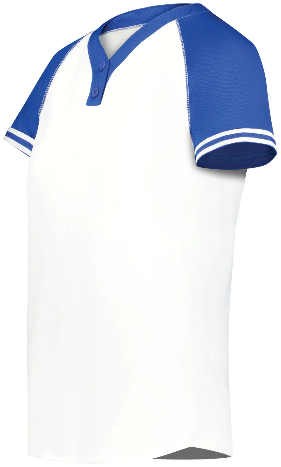 Augusta Ladies Cutter+ Henley Jersey in White/Royal