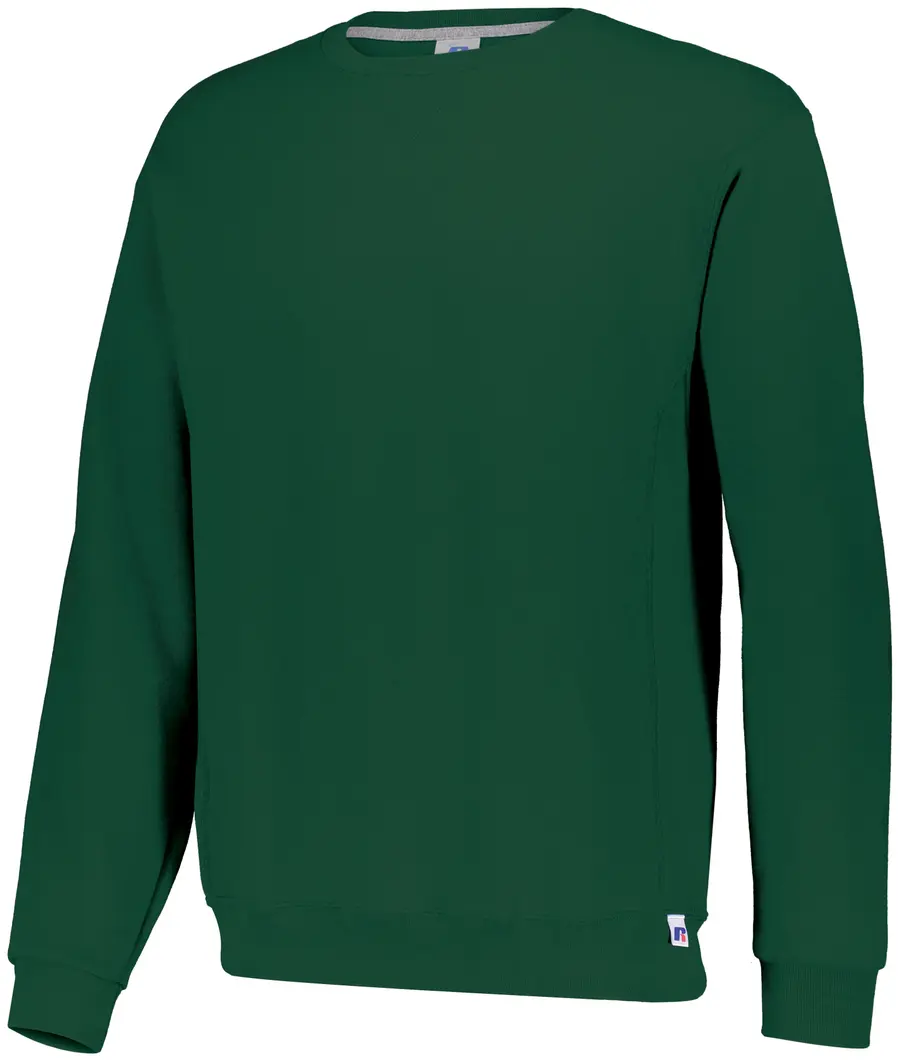 Russell Dri-Power Fleece Crew Sweatshirt in Dark Green