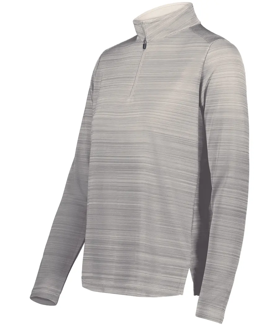 Augusta Ladies Pursuit 1/4 Zip Pullover in Athletic Grey