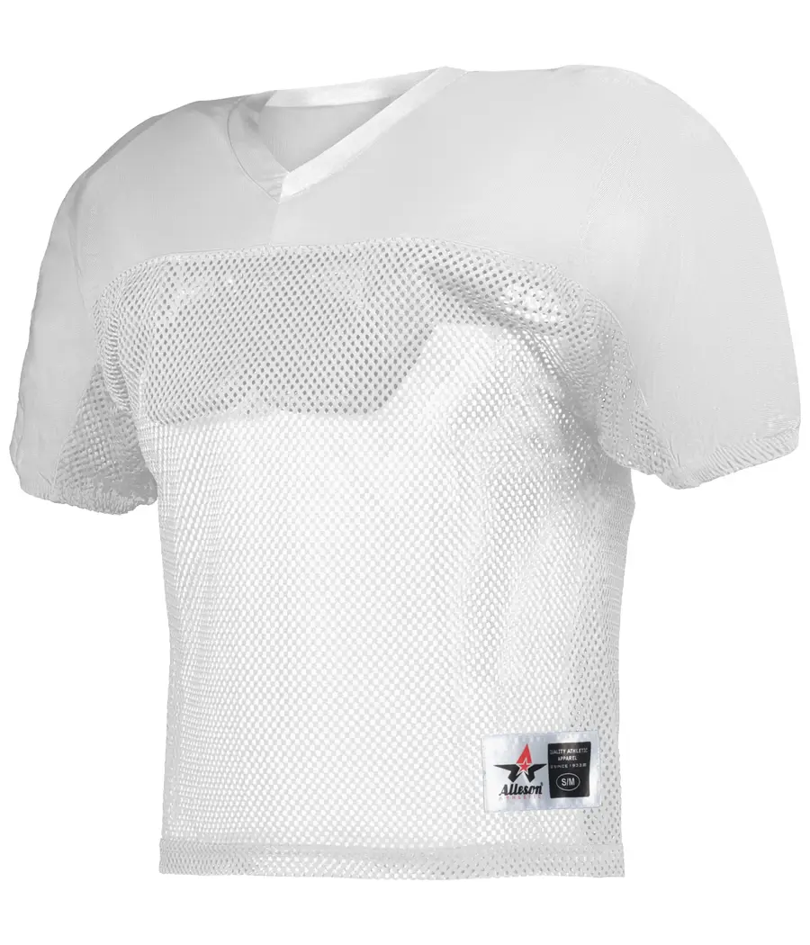 Alleson Athletic Dazzle Mesh Football Practice Jersey in White