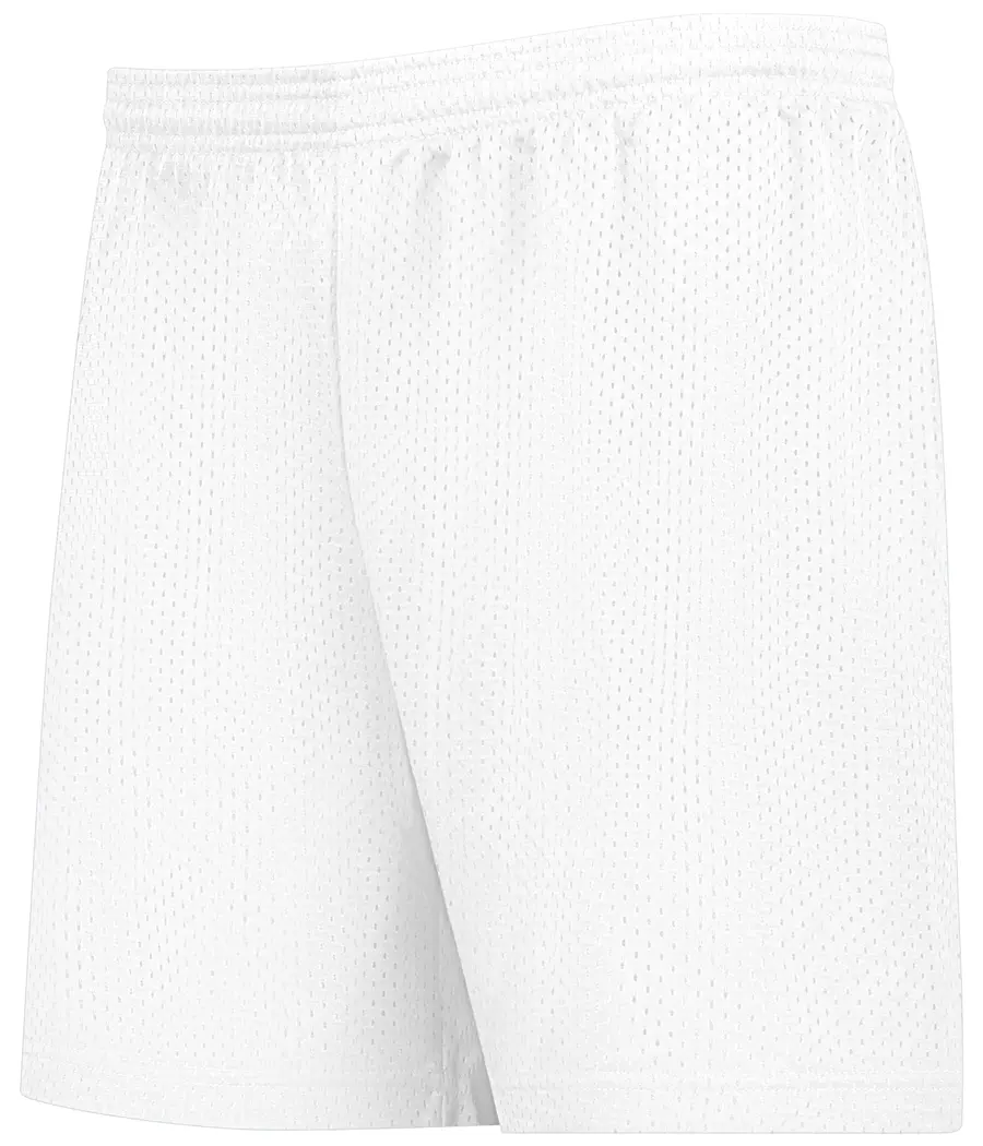 Badger Sport Ladies Mesh/Tricot Shorts in White