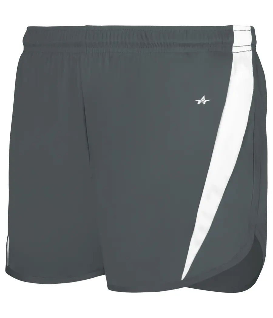 Alleson Athletic Ladies Stride Short in Graphite/White