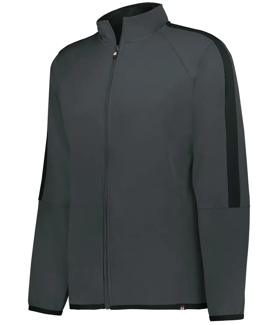 Badger Sport Blitz Outer Core Jacket in Graphite/Black