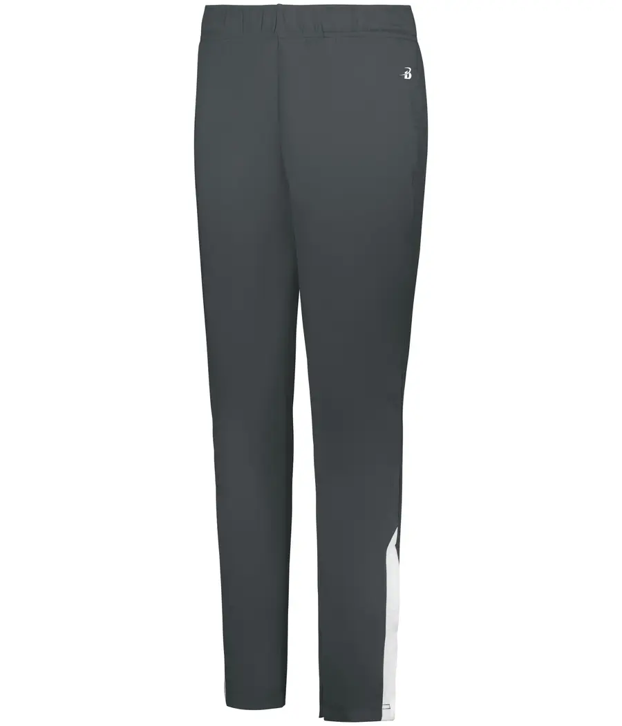 Badger Sport ON THE Rise Warm-UP Pant in Graphite/White