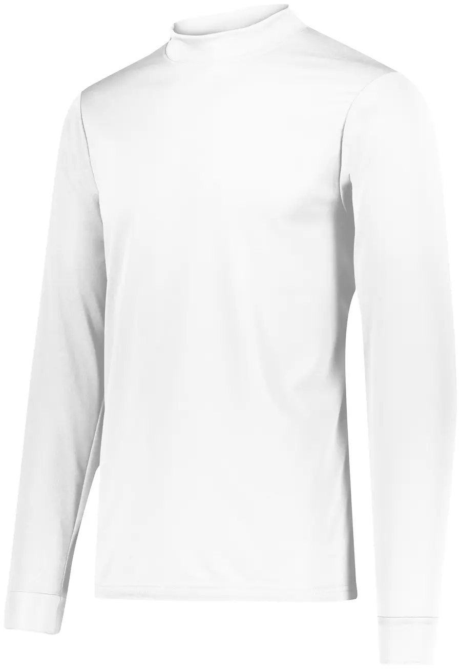 Augusta Wicking Mock Turtleneck in White