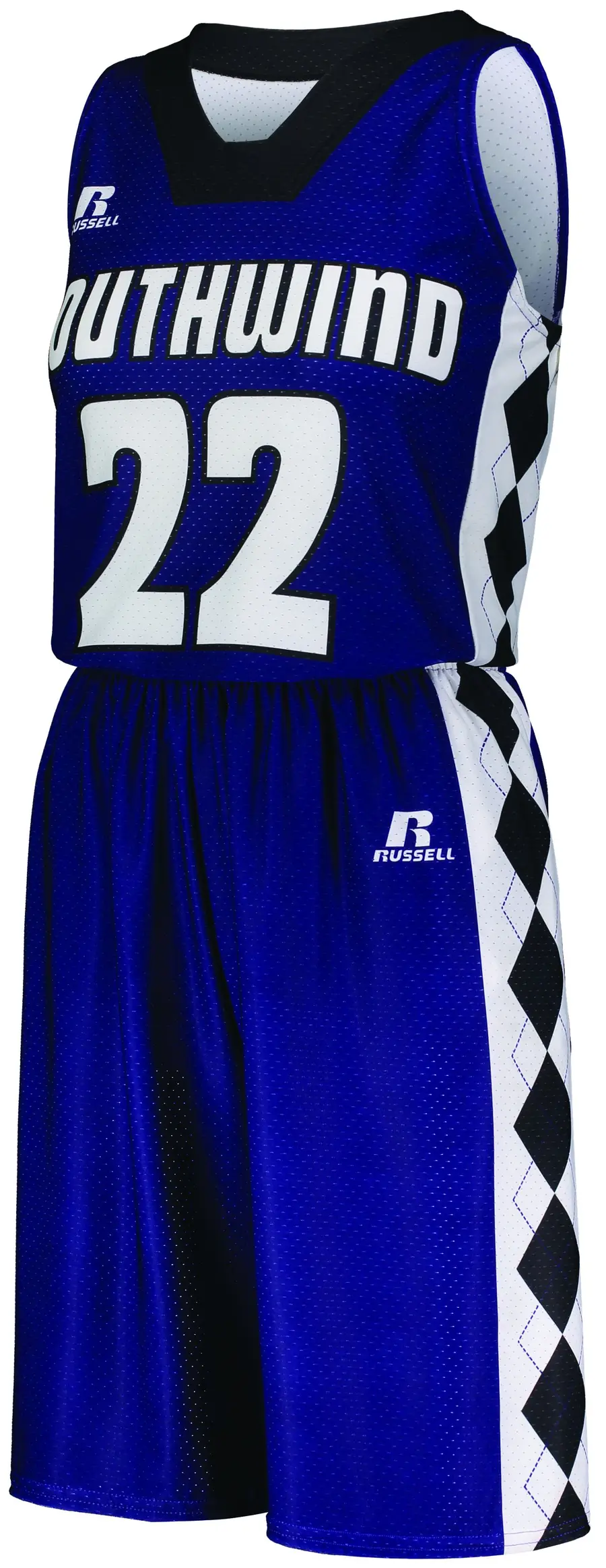 Russell Ladies FreeStyle Sublimated Dynaspeed Basketball Jersey in White