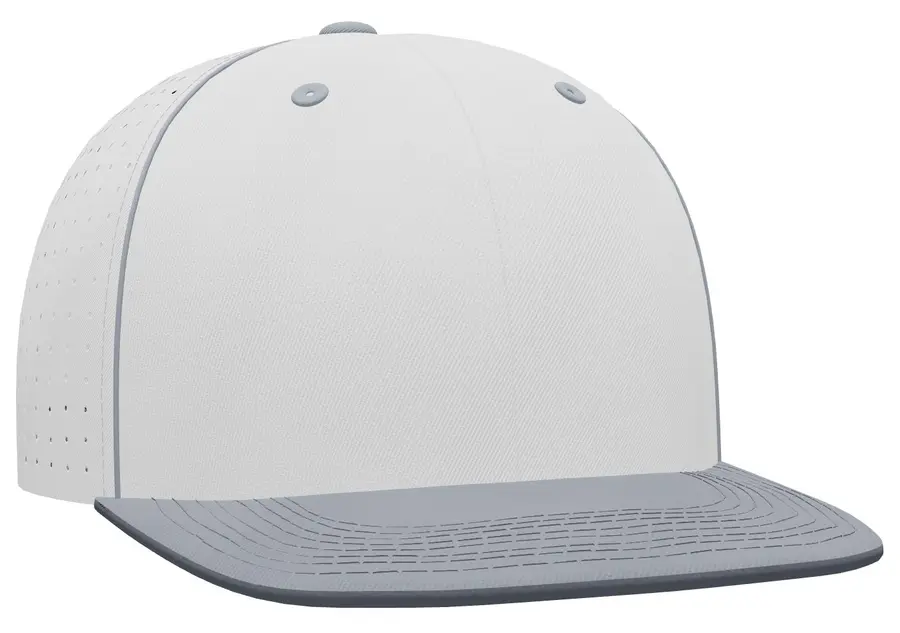 Pacific Headwear Custom Series Perforated F3 Performance Cap in White