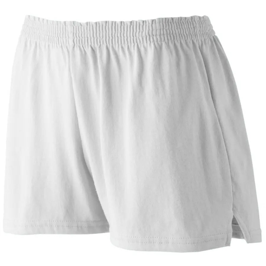 Augusta Ladies Junior Fit Jersey Shorts in White