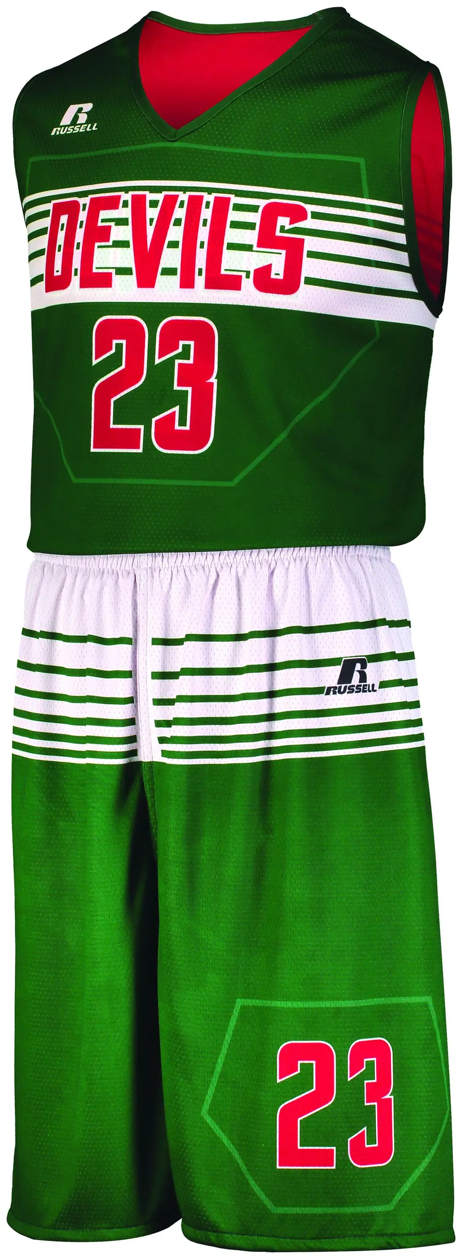 Russell FreeStyle Sublimated Dynaspeed Reversible Basketball Jersey in White