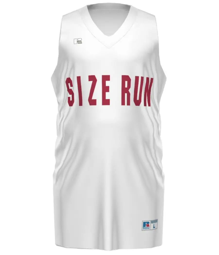 Russell Youth FreeStyle Sublimated Dynaspeed Reversible Basketball Jersey in White
