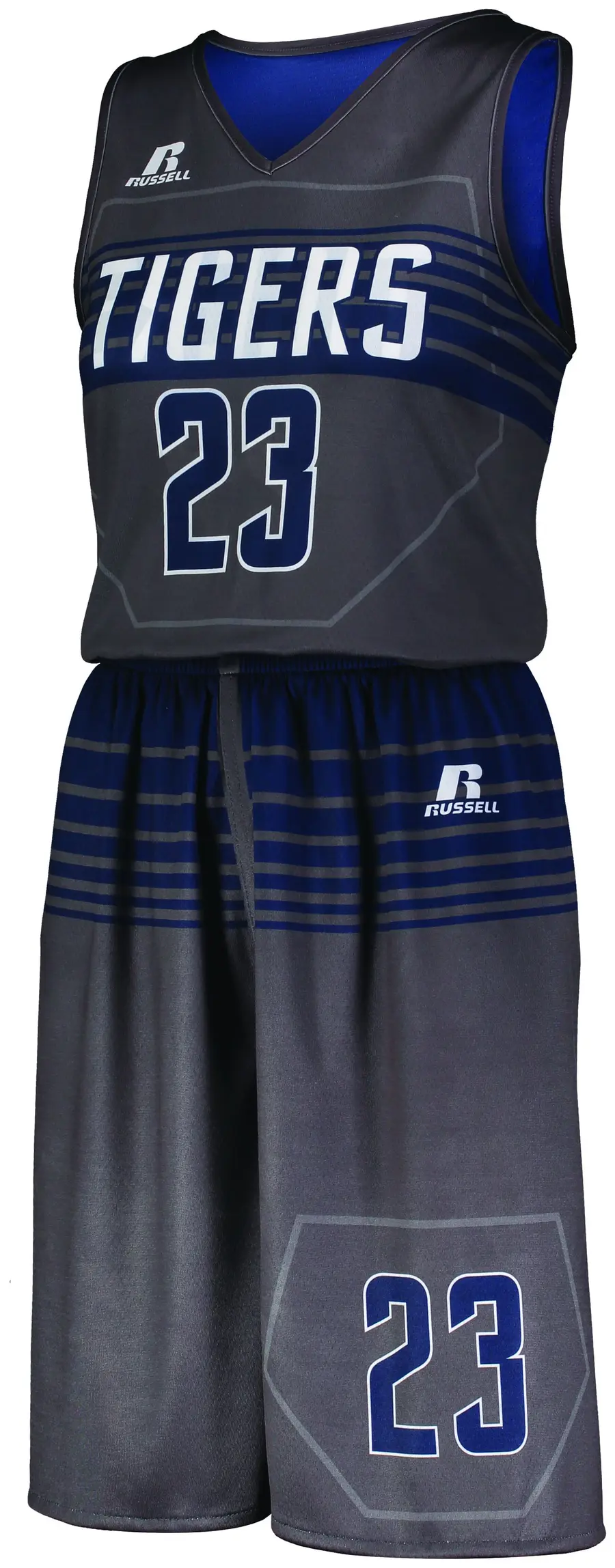 Russell Ladies Freestyle Sublimated Dynaspeed Reversible Basketball Shorts in D02 Rcc