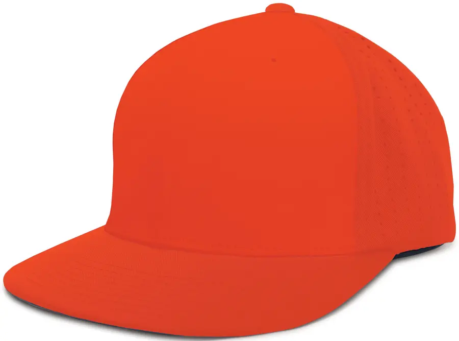 Pacific Headwear Perforated F3 Performance Flexfit Cap in Orange