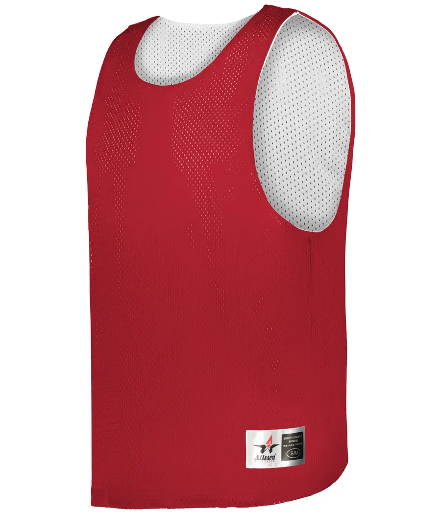 Alleson Athletic Reversible Lacrosse Practice Jersey in Red/White