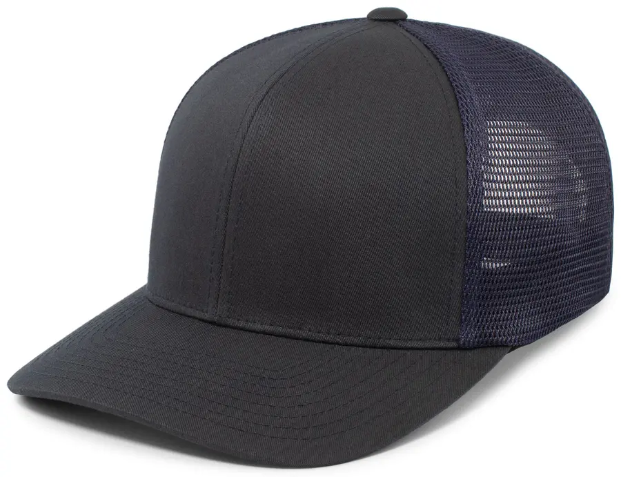 Pacific Headwear Trucker PacFlex Snapback Cap in Navy