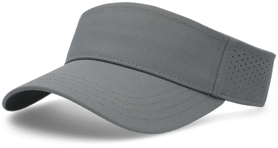Pacific Headwear Perforated Visor Powered by Coolcore in Graphite/Black