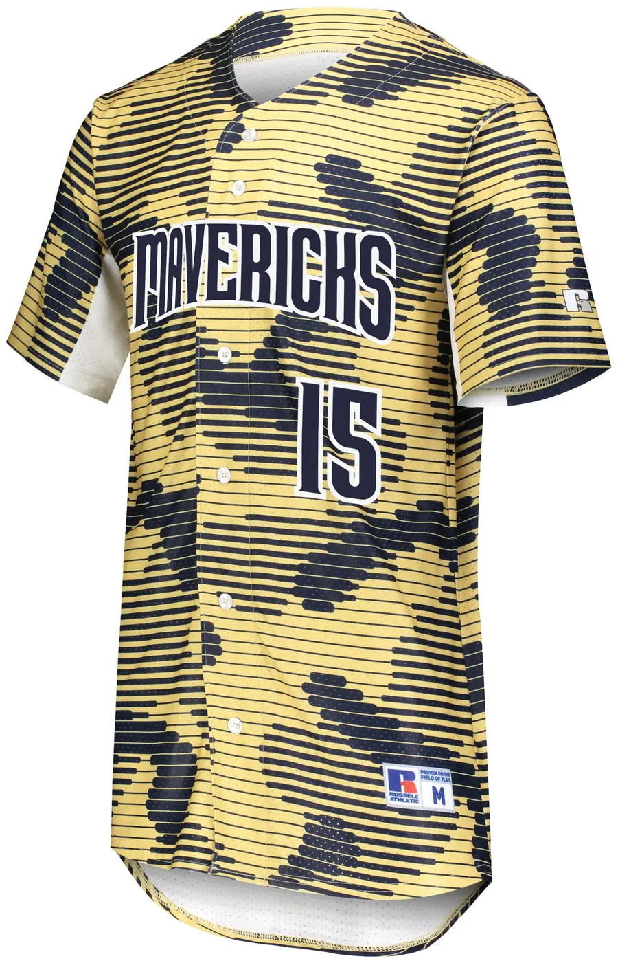Russell FreeStyle Sublimated Full-Button Baseball Jersey in Design 01 Color