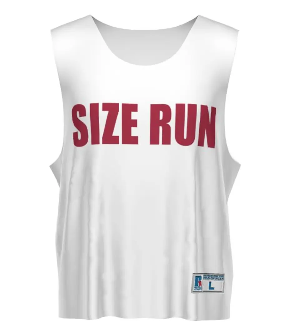 Russell Youth Freestyle Sublimated Reversible Lacrosse Pinnie in White