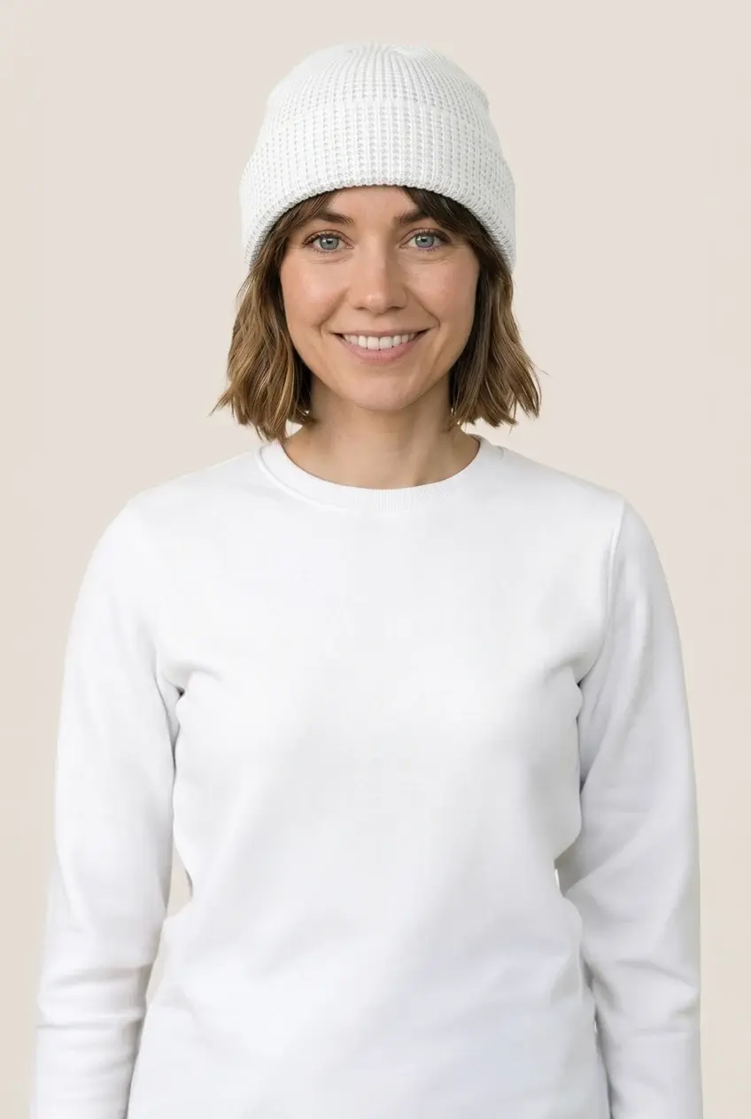 Jameo Waffle Beanie in Green 85