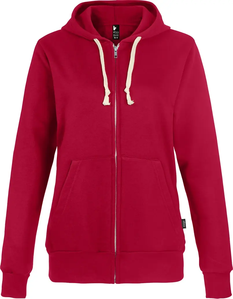 Ethica Hooded full zip sweatshirt - Women in Red